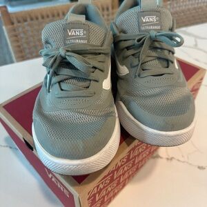 Vans Kids Ultrarange Sneakers in Sage Green and White
